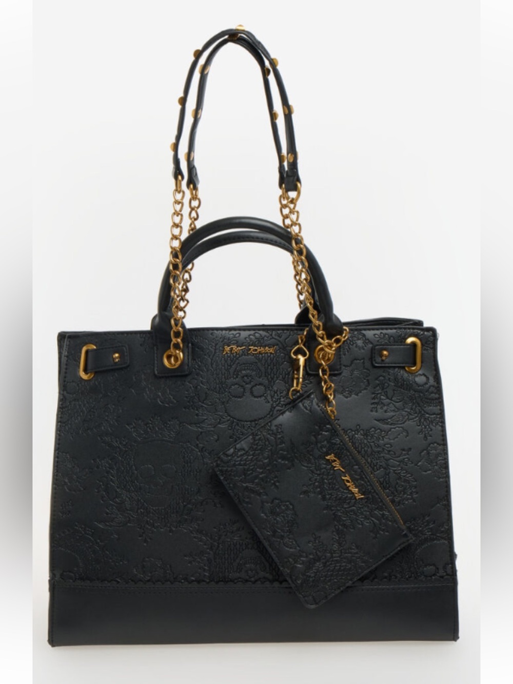 NWT Betsey Johnson embossed Paisley Tote Bag